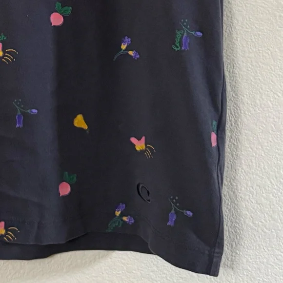 Coach dark gray Tee with Colorful Butterfly Embroidery - Picture 6 of 7